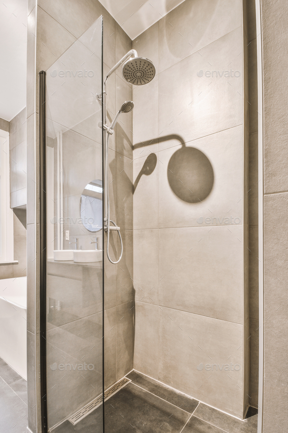 Shower box in modern bathroom Stock Photo by pro_creator PhotoDune